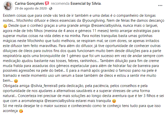 testemunho Carina